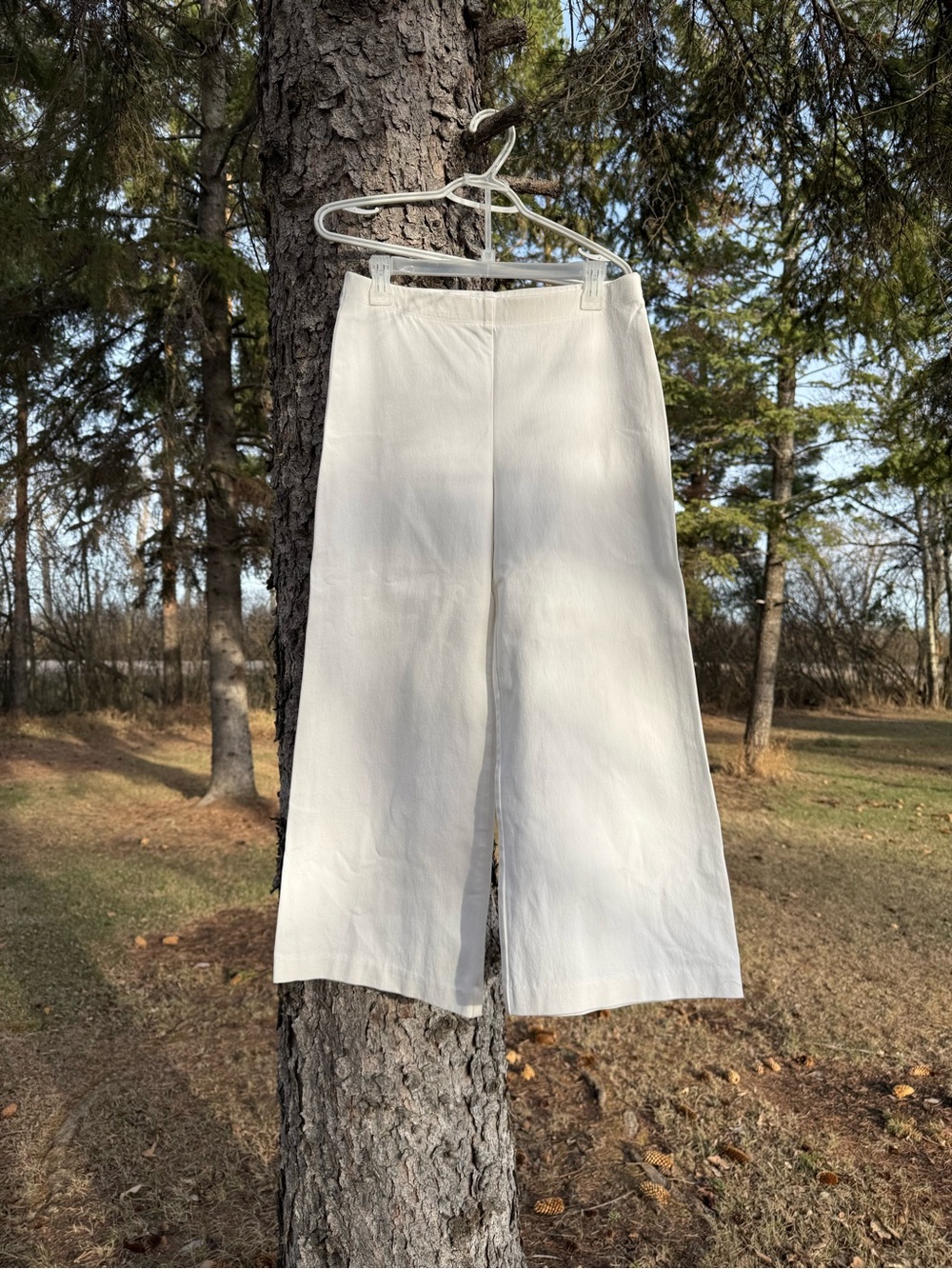 Fifteen Twenty White High-Waist Wide Leg Pants